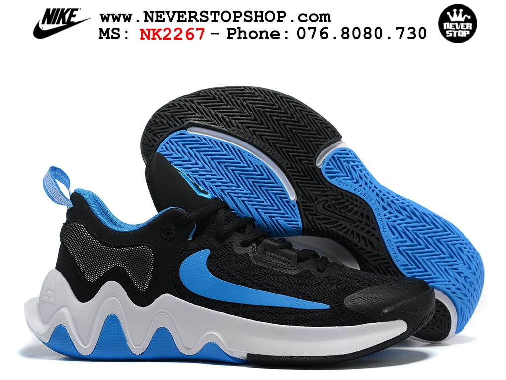 Giày bóng rổ outdoor Nike Giannis Immortality 2 Đen Xanh Dương hàng đẹp siêu cấp replica 1:1 giá rẻ tại NeverStop Sneaker Shop Hồ Chí Minh