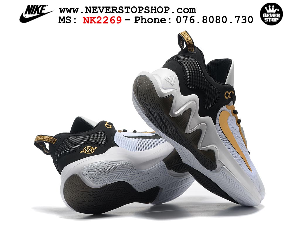 Giày bóng rổ outdoor Nike Giannis Immortality 2 Trắng Vàng hàng đẹp siêu cấp replica 1:1 giá rẻ tại NeverStop Sneaker Shop Hồ Chí Minh