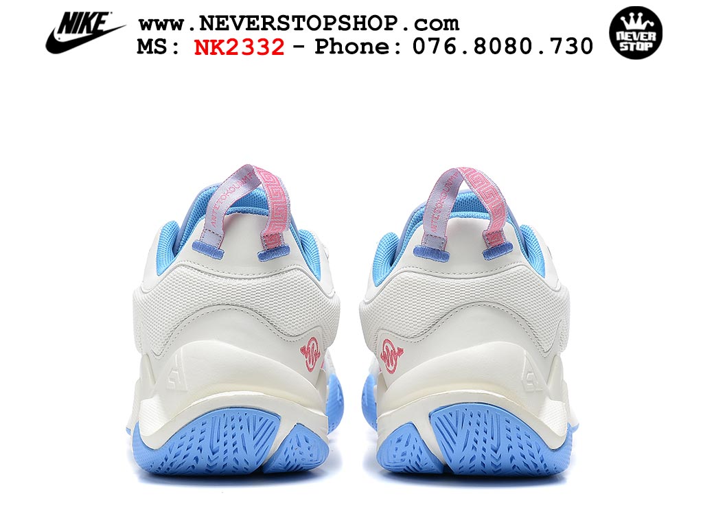 Giày bóng rổ outdoor Nike Giannis Immortality 2 Trắng Xanh Dương hàng đẹp siêu cấp replica 1:1 giá rẻ tại NeverStop Sneaker Shop Hồ Chí Minh