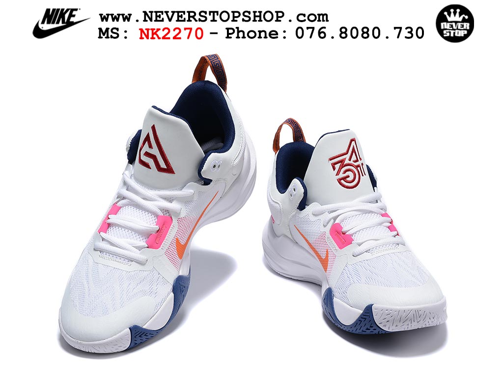 Giày bóng rổ outdoor Nike Giannis Immortality 2 Trắng Xanh Dương hàng đẹp siêu cấp replica 1:1 giá rẻ tại NeverStop Sneaker Shop Hồ Chí Minh