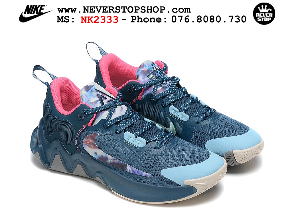 Giày bóng rổ outdoor Nike Giannis Immortality 2 Xanh Dương Xám hàng đẹp siêu cấp replica 1:1 giá rẻ tại NeverStop Sneaker Shop Hồ Chí Minh