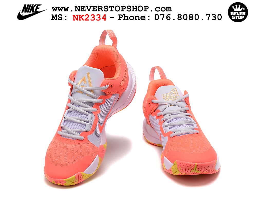 Giày bóng rổ outdoor Nike Giannis Immortality 2 Hồng Vàng hàng đẹp siêu cấp replica 1:1 giá rẻ tại NeverStop Sneaker Shop Hồ Chí Minh