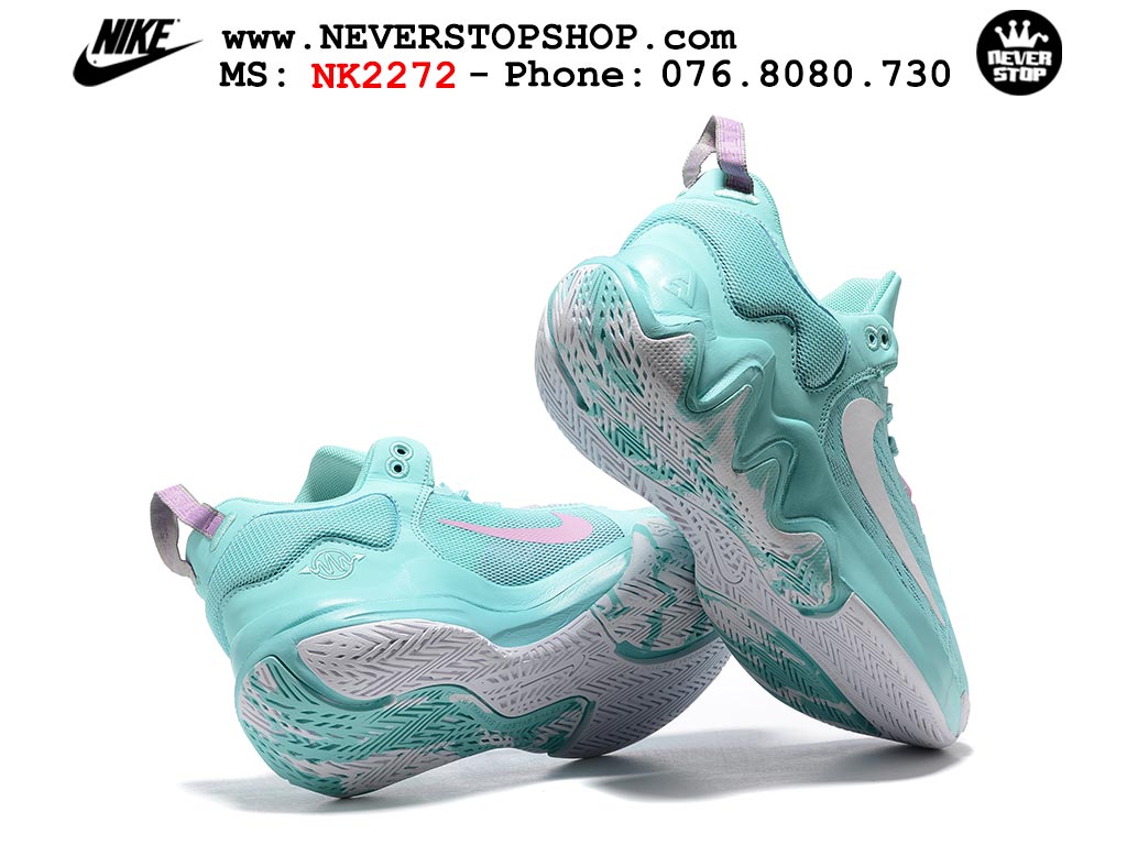 Giày bóng rổ outdoor Nike Giannis Immortality 2 Xanh Trắng hàng đẹp siêu cấp replica 1:1 giá rẻ tại NeverStop Sneaker Shop Hồ Chí Minh