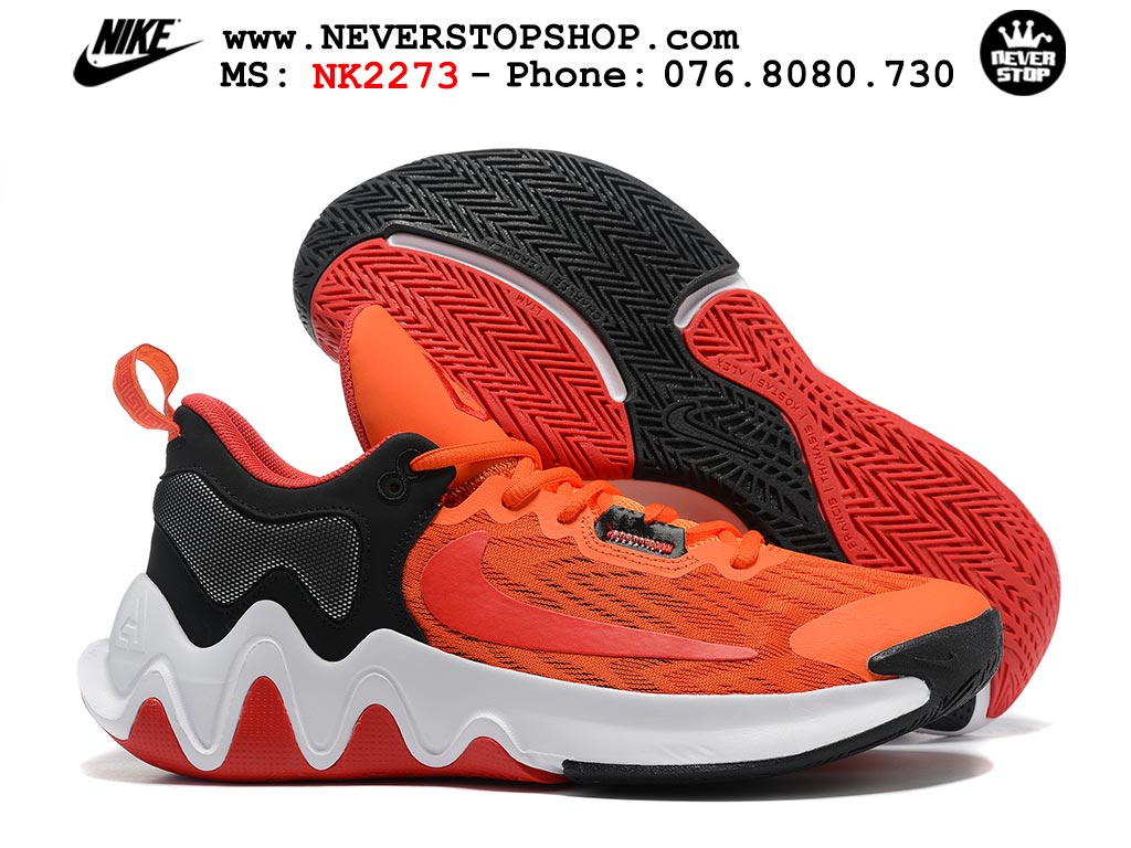 Giày bóng rổ outdoor Nike Giannis Immortality 2 Cam Đen hàng đẹp siêu cấp replica 1:1 giá rẻ tại NeverStop Sneaker Shop Hồ Chí Minh