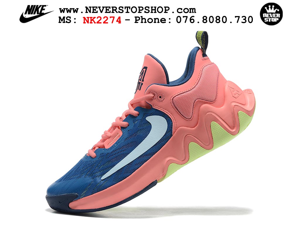 Giày bóng rổ outdoor Nike Giannis Immortality 2 Hồng Xanh Dương hàng đẹp siêu cấp replica 1:1 giá rẻ tại NeverStop Sneaker Shop Hồ Chí Minh