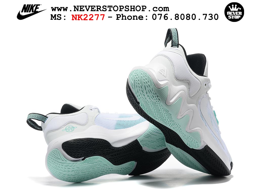 Giày bóng rổ outdoor Nike Giannis Immortality 2 Trắng Xanh hàng đẹp siêu cấp replica 1:1 giá rẻ tại NeverStop Sneaker Shop Hồ Chí Minh