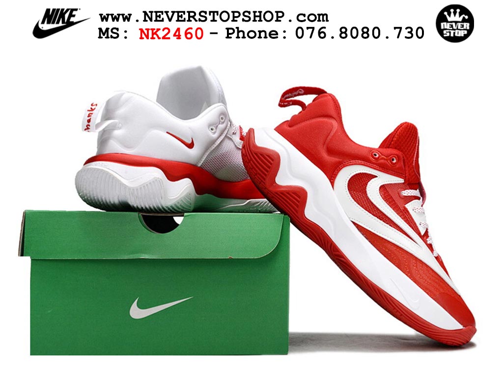 Giày bóng rổ outdoor Nike Giannis Immortality 3 Đỏ Trắng bản siêu cấp replica 1:1 like auth giá rẻ tại NeverStop Sneaker Shop Hồ Chí Minh