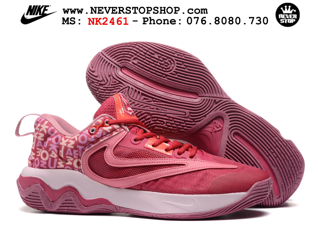 Giày bóng rổ outdoor Nike Giannis Immortality 3 Đỏ Hồng bản siêu cấp replica 1:1 like auth giá rẻ tại NeverStop Sneaker Shop Hồ Chí Minh