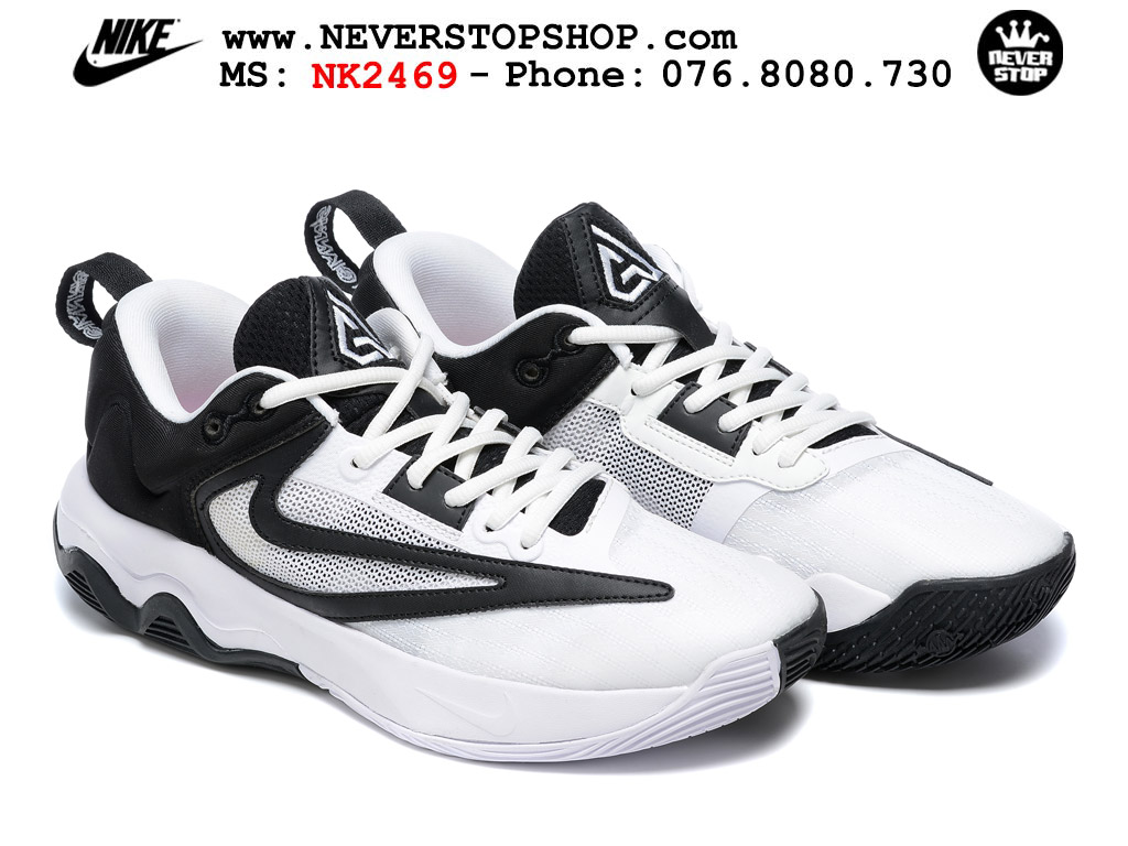 Giày bóng rổ outdoor Nike Giannis Immortality 3 Trắng Đen bản siêu cấp replica 1:1 like auth giá rẻ tại NeverStop Sneaker Shop Hồ Chí Minh