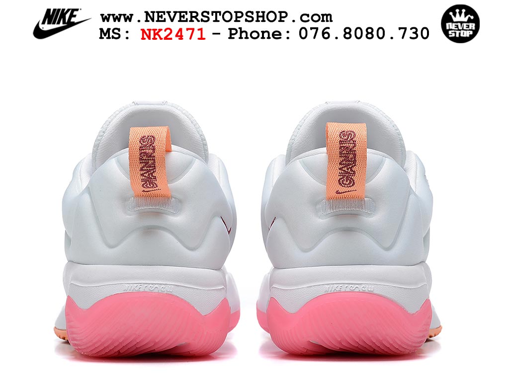 Giày bóng rổ outdoor Nike Giannis Immortality 3 Trắng Hồng bản siêu cấp replica 1:1 like auth giá rẻ tại NeverStop Sneaker Shop Hồ Chí Minh