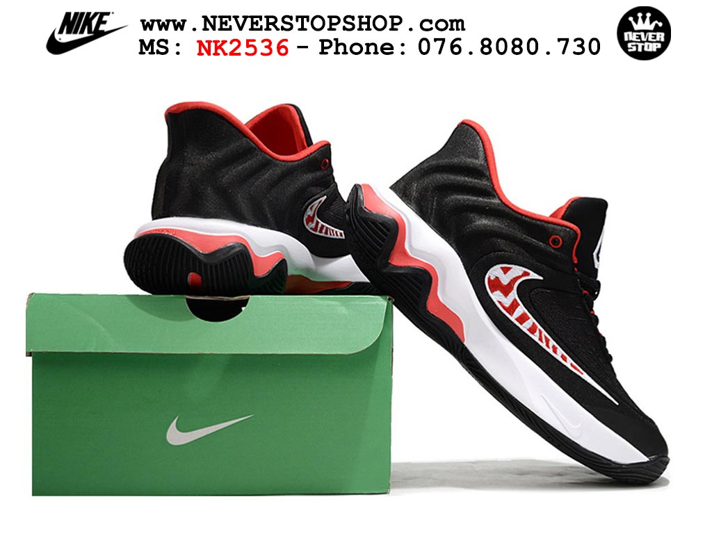 Giày bóng rổ outdoor Nike Giannis Immortality 4 Đen Đỏ bản siêu cấp replica 1:1 like auth giá rẻ tại NeverStop Sneaker Shop Hồ Chí Minh