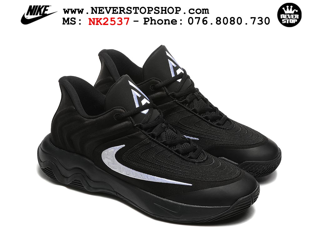 Giày bóng rổ outdoor Nike Giannis Immortality 4 Đen Trắng bản siêu cấp replica 1:1 like auth giá rẻ tại NeverStop Sneaker Shop Hồ Chí Minh