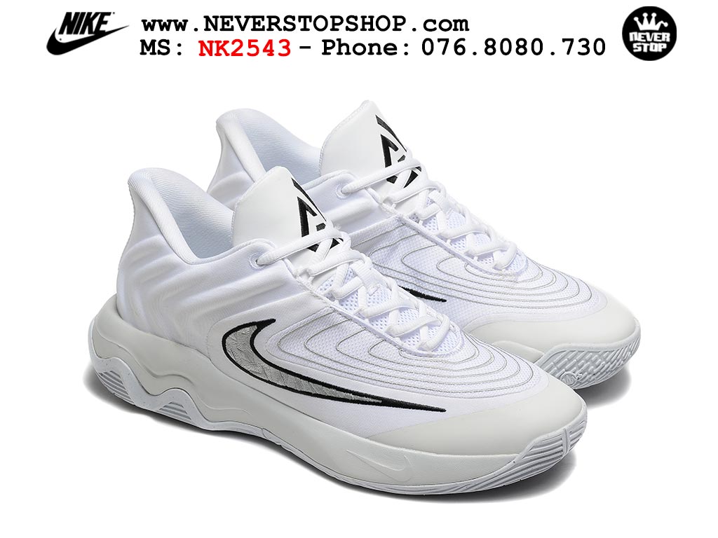 Giày bóng rổ outdoor Nike Giannis Immortality 4 Trắng Đen bản siêu cấp replica 1:1 like auth giá rẻ tại NeverStop Sneaker Shop Hồ Chí Minh