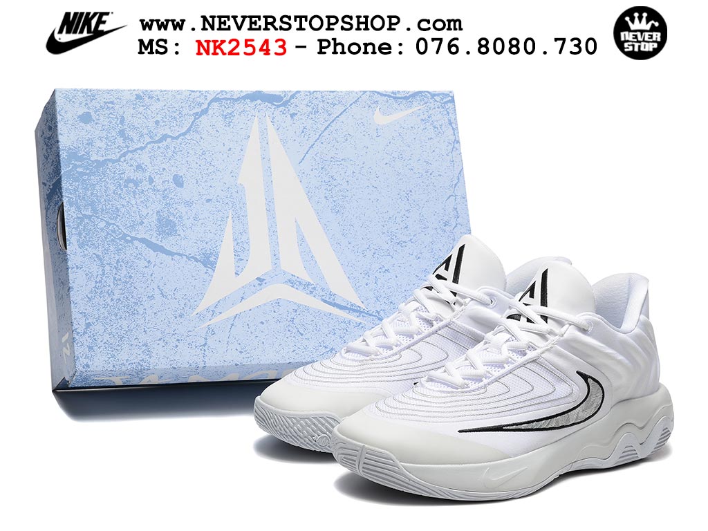 Giày bóng rổ outdoor Nike Giannis Immortality 4 Trắng Đen bản siêu cấp replica 1:1 like auth giá rẻ tại NeverStop Sneaker Shop Hồ Chí Minh