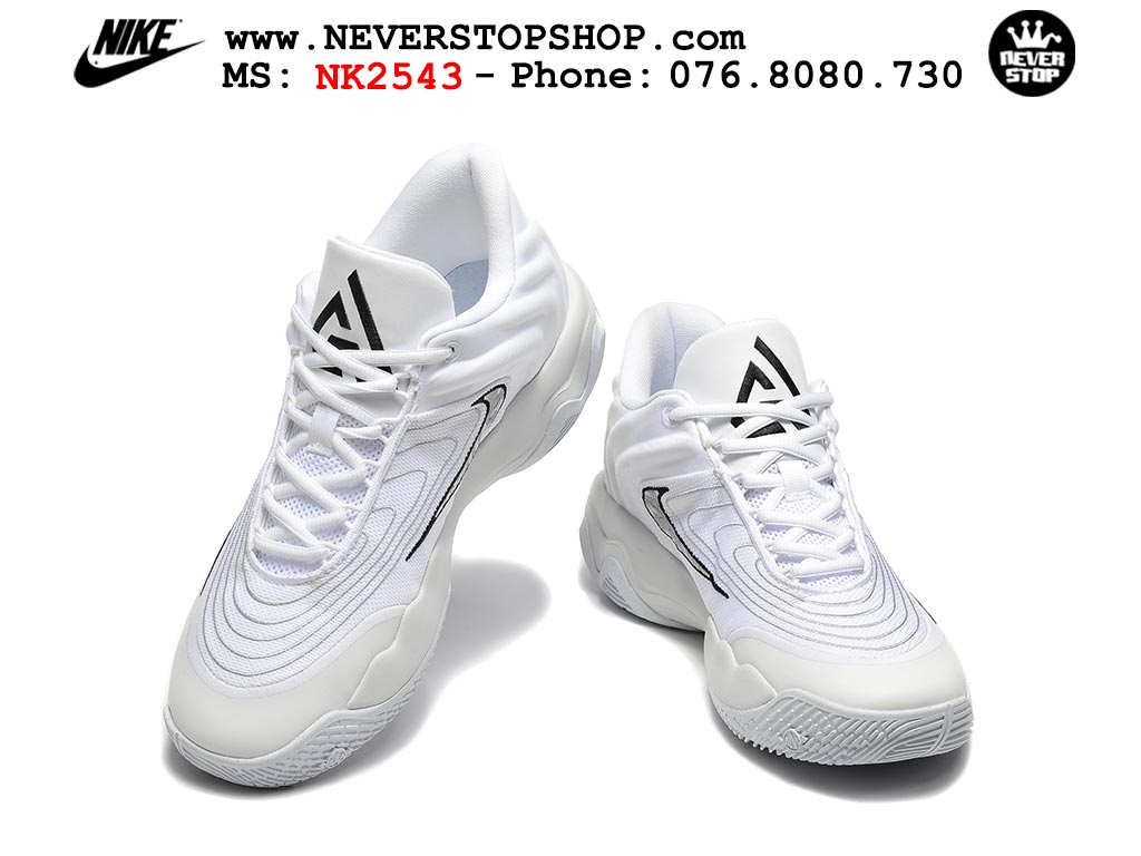 Giày bóng rổ outdoor Nike Giannis Immortality 4 Trắng Đen bản siêu cấp replica 1:1 like auth giá rẻ tại NeverStop Sneaker Shop Hồ Chí Minh