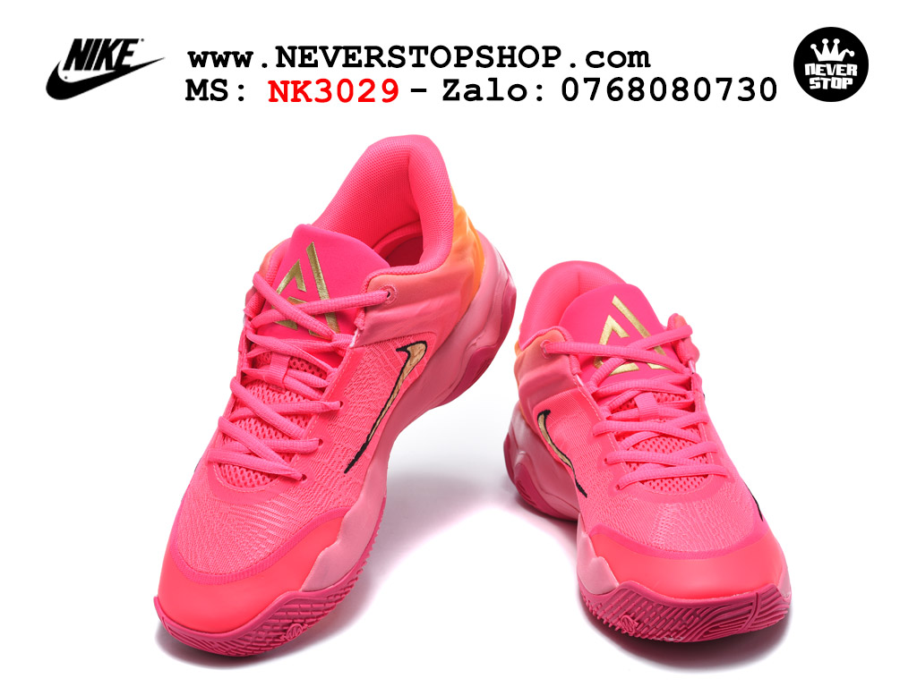 Giày bóng rổ nam nữ NIKE GIANNIS IMMORTALITY 4 HYPER PINK cổ thấp chuyên outdoor indoor, hàng chuẩn replica 1:1 best batch đế êm chống mòn cao, giá rẻ tốt nhất tại NeverStop Sneaker Shop HCM Giày bóng rổ outdoor Nike Giannis Immortality 4 Hồng Vàng bản siêu cấp replica 1:1 like auth giá rẻ tại NeverStop Sneaker Shop Hồ Chí Minh