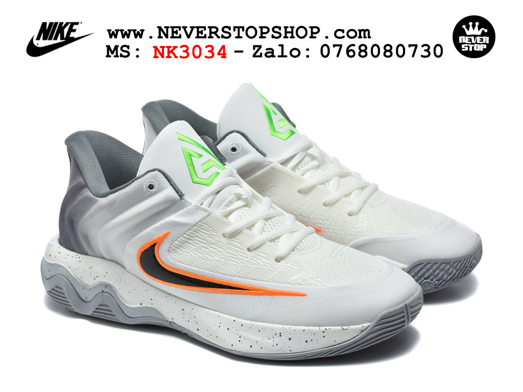Giày bóng rổ nam nữ NIKE GIANNIS IMMORTALITY 4 WHITE GREY BLACK cổ thấp chuyên outdoor indoor, hàng chuẩn replica 1:1 best batch đế êm chống mòn cao, giá rẻ tốt nhất tại NeverStop Sneaker Shop HCM Giày bóng rổ outdoor Nike Giannis Immortality 4 Trắng Xám Đen bản siêu cấp replica 1:1 like auth giá rẻ tại NeverStop Sneaker Shop Hồ Chí Minh