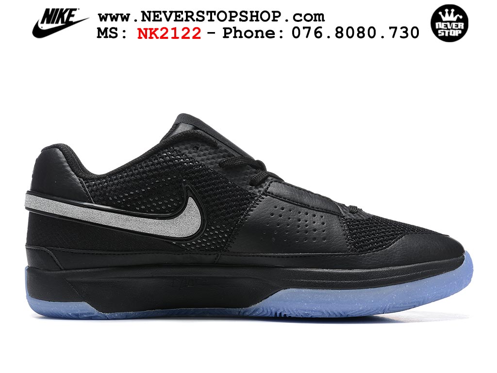 Giày bóng rổ nam nữ Nike Ja 1 Đen Xanh Dương hàng đẹp siêu cấp replica 1:1 giá rẻ tại NeverStop Sneaker Shop Quận 3 HCM