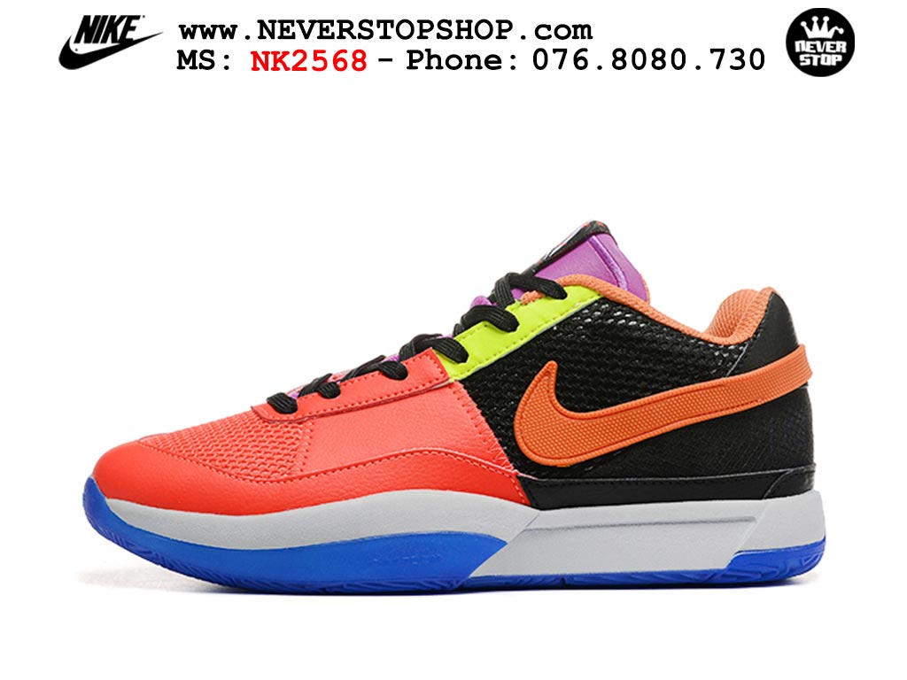 Giày bóng rổ nam nữ Nike Ja 1 Cam Tím hàng đẹp siêu cấp replica 1:1 giá rẻ tại NeverStop Sneaker Shop Quận 3 HCM