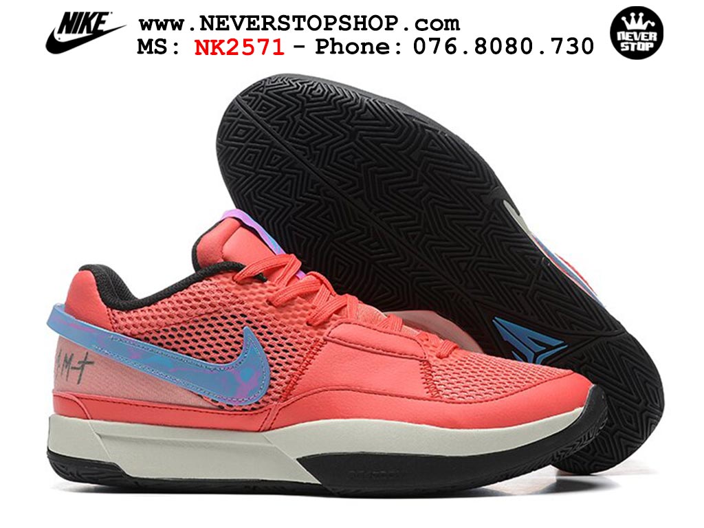 Giày bóng rổ nam nữ Nike Ja 1 Đỏ Xanh Dương hàng đẹp siêu cấp replica 1:1 giá rẻ tại NeverStop Sneaker Shop Quận 3 HCM