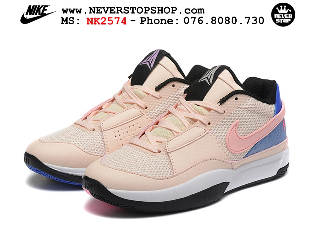 Giày bóng rổ nam nữ Nike Ja 1 Hồng Xanh Dương hàng đẹp siêu cấp replica 1:1 giá rẻ tại NeverStop Sneaker Shop Quận 3 HCM