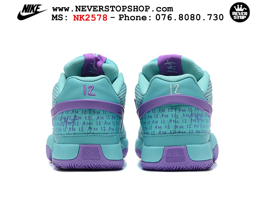 Giày bóng rổ nam nữ Nike Ja 1 Xanh Tím hàng đẹp siêu cấp replica 1:1 giá rẻ tại NeverStop Sneaker Shop Quận 3 HCM