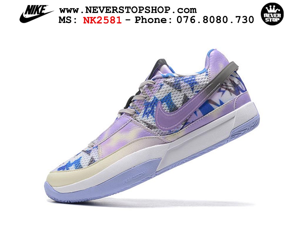 Giày bóng rổ nam nữ Nike Ja 1 Tím Xanh Dương hàng đẹp siêu cấp replica 1:1 giá rẻ tại NeverStop Sneaker Shop Quận 3 HCM