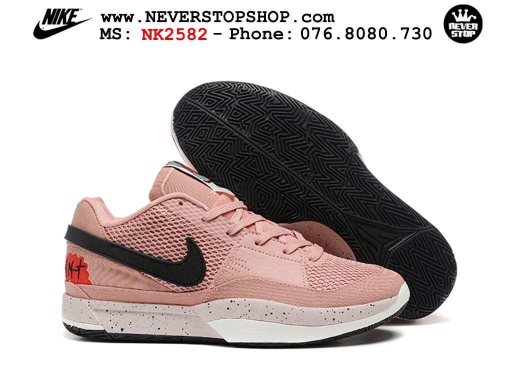 Giày bóng rổ nam nữ Nike Ja 1 Đỏ Đen hàng đẹp siêu cấp replica 1:1 giá rẻ tại NeverStop Sneaker Shop Quận 3 HCM