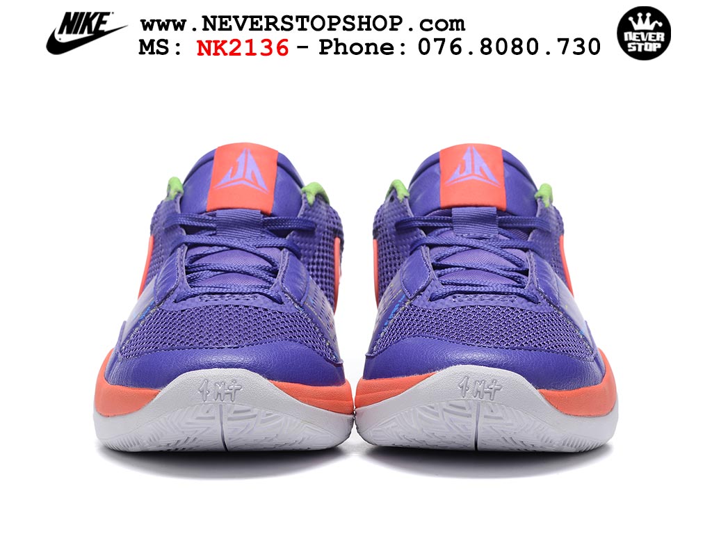 Giày bóng rổ nam nữ Nike Ja 1 Tím Cam hàng đẹp siêu cấp replica 1:1 giá rẻ tại NeverStop Sneaker Shop Quận 3 HCM
