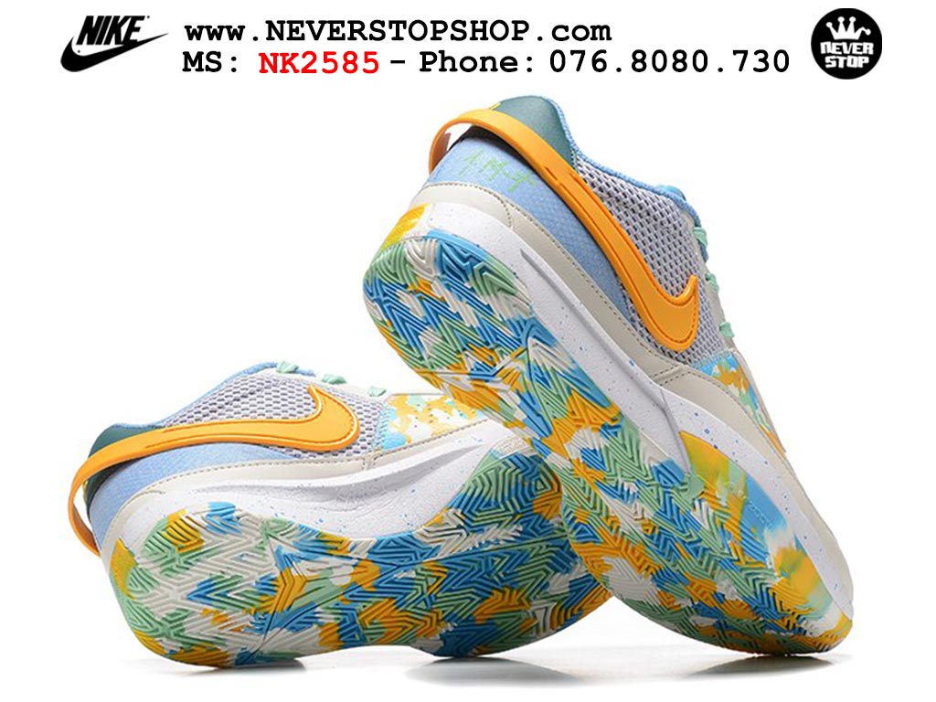 Giày bóng rổ nam nữ Nike Ja 1 Xanh Dương Cam hàng đẹp siêu cấp replica 1:1 giá rẻ tại NeverStop Sneaker Shop Quận 3 HCM