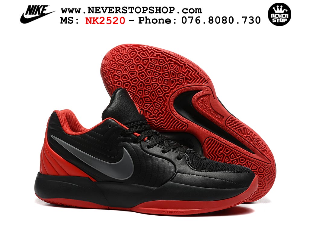 Giày thể thao nam nữ Nike Ja 2 Đen Đỏ bản best quality siêu cấp replica 1:1 giá rẻ tại NeverStop Sneaker Shop Quận 3 HCM