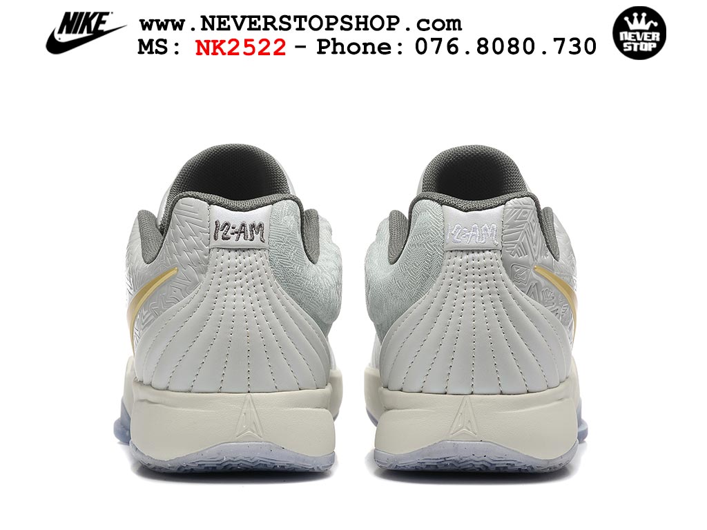 Giày thể thao nam nữ Nike Ja 2 Xám Trắng bản best quality siêu cấp replica 1:1 giá rẻ tại NeverStop Sneaker Shop Quận 3 HCM