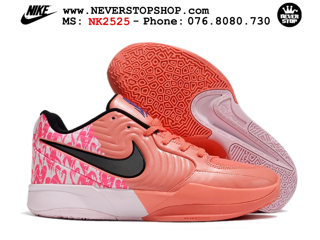 Giày thể thao nam nữ Nike Ja 2 Đỏ Trắng bản best quality siêu cấp replica 1:1 giá rẻ tại NeverStop Sneaker Shop Quận 3 HCM