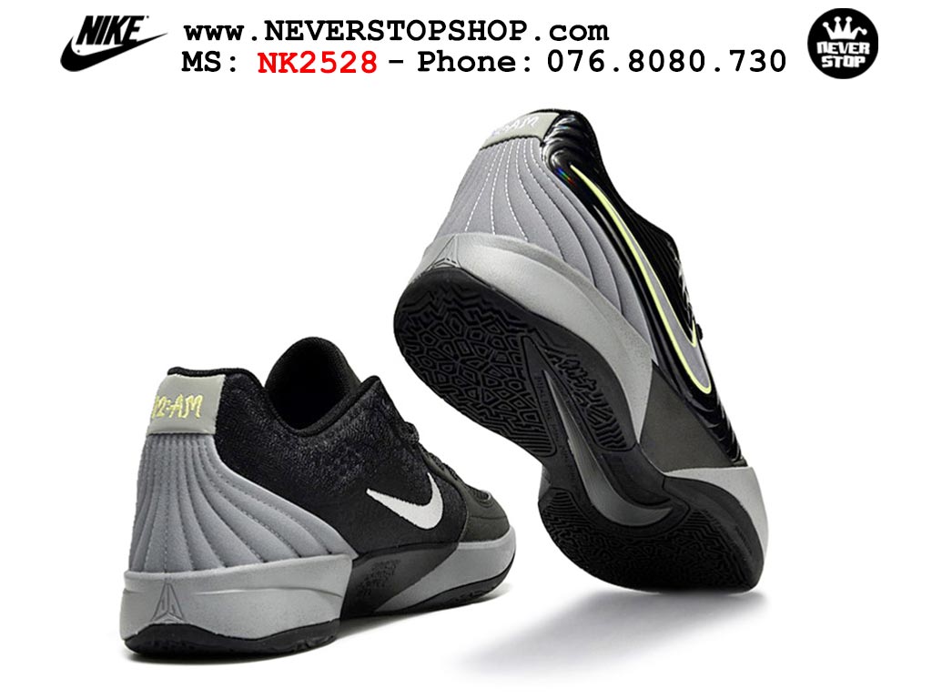 Giày thể thao nam nữ Nike Ja 2 Đen Xám bản best quality siêu cấp replica 1:1 giá rẻ tại NeverStop Sneaker Shop Quận 3 HCM