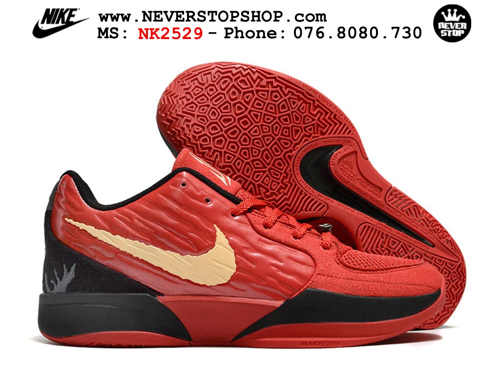 Giày thể thao nam nữ Nike Ja 2 Đỏ Đen bản best quality siêu cấp replica 1:1 giá rẻ tại NeverStop Sneaker Shop Quận 3 HCM