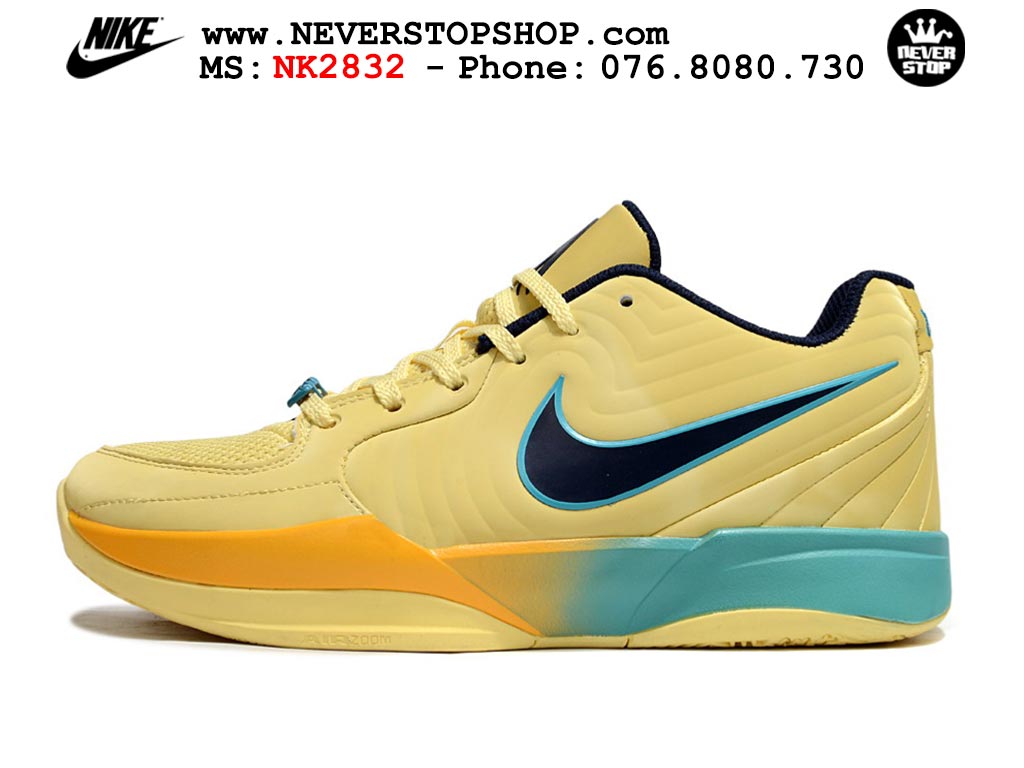 Giày thể thao nam nữ Nike Ja 2 Vàng Xanh Dương bản best quality siêu cấp replica 1:1 giá rẻ tại NeverStop Sneaker Shop Quận 3 HCM