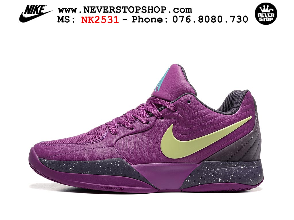 Giày thể thao nam nữ Nike Ja 2 Tím Vàng bản best quality siêu cấp replica 1:1 giá rẻ tại NeverStop Sneaker Shop Quận 3 HCM