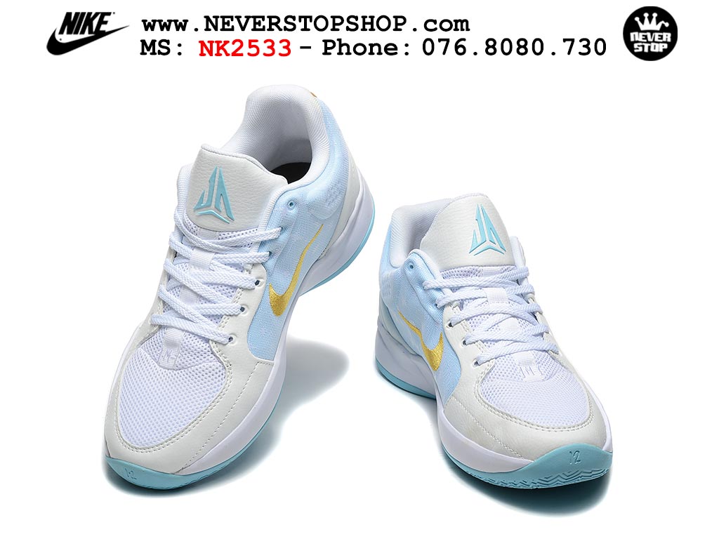 Giày thể thao nam nữ Nike Ja 2 Trắng Xanh Dương bản best quality siêu cấp replica 1:1 giá rẻ tại NeverStop Sneaker Shop Quận 3 HCM