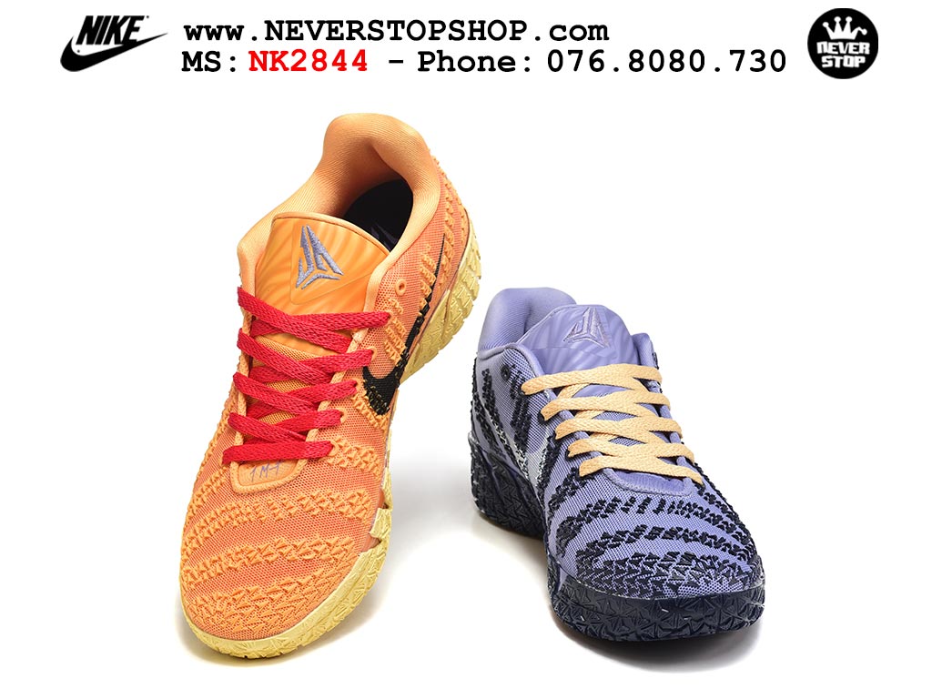 Giày thể thao nam nữ Nike Ja 3 Cam Tím bản best quality siêu cấp replica 1:1 giá rẻ tại NeverStop Sneaker Shop Quận 3 HCM