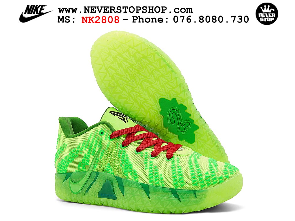 Giày thể thao nam nữ Nike Ja 3 Xanh Lá Đỏ bản best quality siêu cấp replica 1:1 giá rẻ tại NeverStop Sneaker Shop Quận 3 HCM