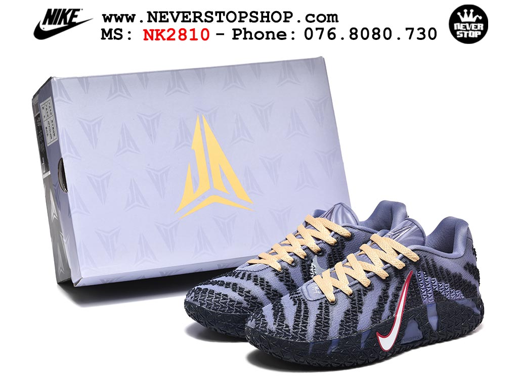Giày thể thao nam nữ Nike Ja 3 Tím Đen bản best quality siêu cấp replica 1:1 giá rẻ tại NeverStop Sneaker Shop Quận 3 HCM