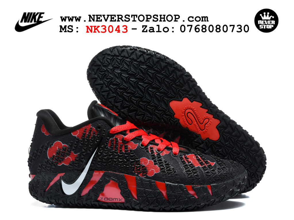 Giày thể thao nam nữ Nike Ja 3 Đen Đỏ bản best quality siêu cấp replica 1:1 giá rẻ tại NeverStop Sneaker Shop Quận 3 HCM