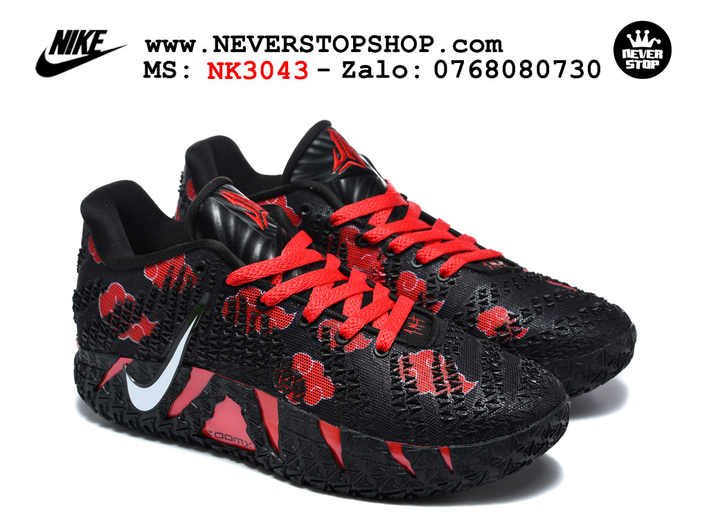 Giày thể thao nam nữ Nike Ja 3 Đen Đỏ bản best quality siêu cấp replica 1:1 giá rẻ tại NeverStop Sneaker Shop Quận 3 HCM