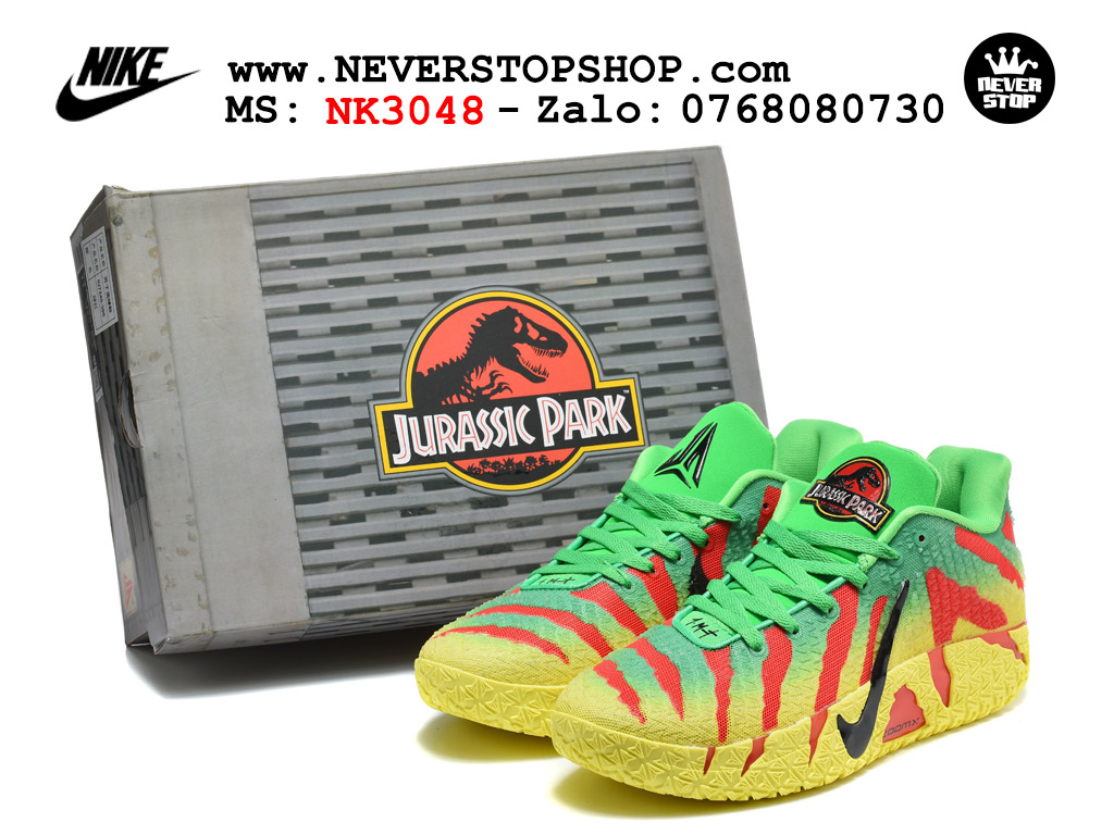 Giày thể thao nam nữ Nike Ja 3 Vàng Đỏ Xanh bản best quality siêu cấp replica 1:1 giá rẻ tại NeverStop Sneaker Shop Quận 3 HCM