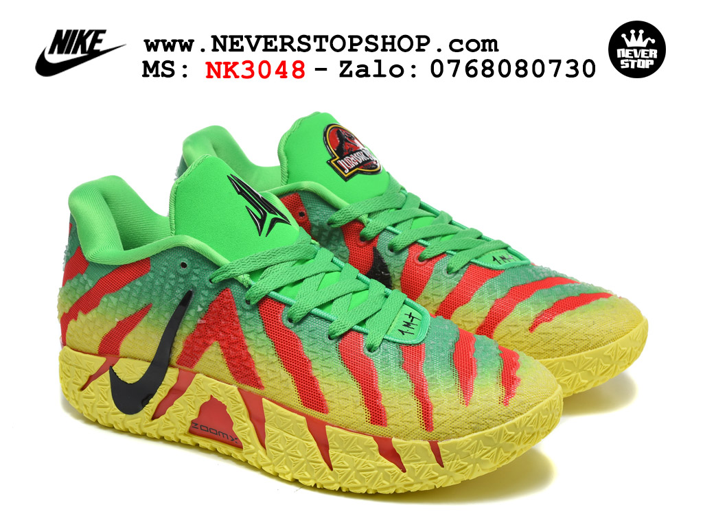 Giày thể thao nam nữ Nike Ja 3 Vàng Đỏ Xanh bản best quality siêu cấp replica 1:1 giá rẻ tại NeverStop Sneaker Shop Quận 3 HCM