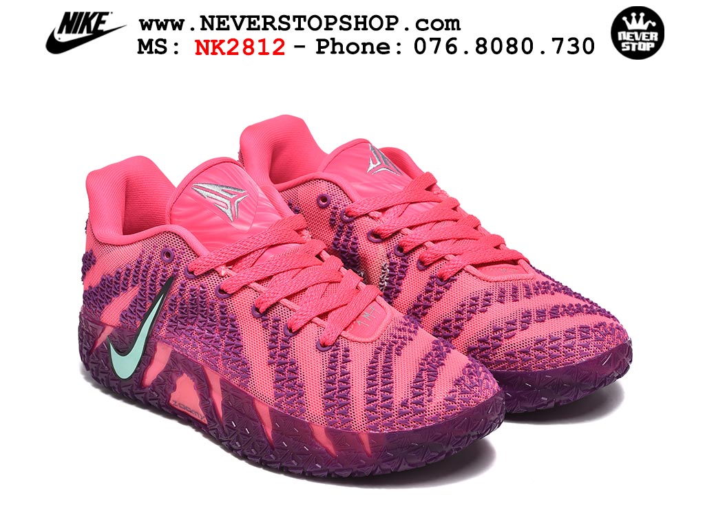 Giày thể thao nam nữ Nike Ja 3 Hồng Tím bản best quality siêu cấp replica 1:1 giá rẻ tại NeverStop Sneaker Shop Quận 3 HCM