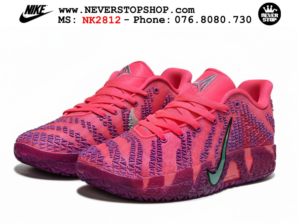 Giày bóng rổ nam NIKE JA 3 MAX VOLUME like auth hàng chuẩn replica 1:1 cao cấp, giá rẻ tốt nhất tại NeverStop Sneaker Shop Hồ Chí Minh Giày thể thao nam nữ Nike Ja 3 Hồng Tím bản best quality siêu cấp replica 1:1 giá rẻ tại NeverStop Sneaker Shop Quận 3 HCM