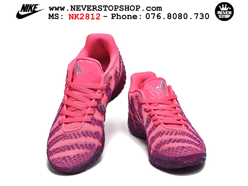 Giày thể thao nam nữ Nike Ja 3 Hồng Tím bản best quality siêu cấp replica 1:1 giá rẻ tại NeverStop Sneaker Shop Quận 3 HCM
