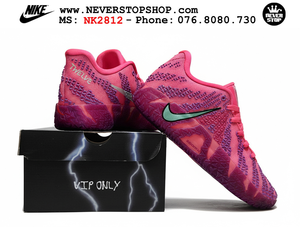 Giày bóng rổ nam NIKE JA 3 MAX VOLUME like auth hàng chuẩn replica 1:1 cao cấp, giá rẻ tốt nhất tại NeverStop Sneaker Shop Hồ Chí Minh Giày thể thao nam nữ Nike Ja 3 Hồng Tím bản best quality siêu cấp replica 1:1 giá rẻ tại NeverStop Sneaker Shop Quận 3 HCM