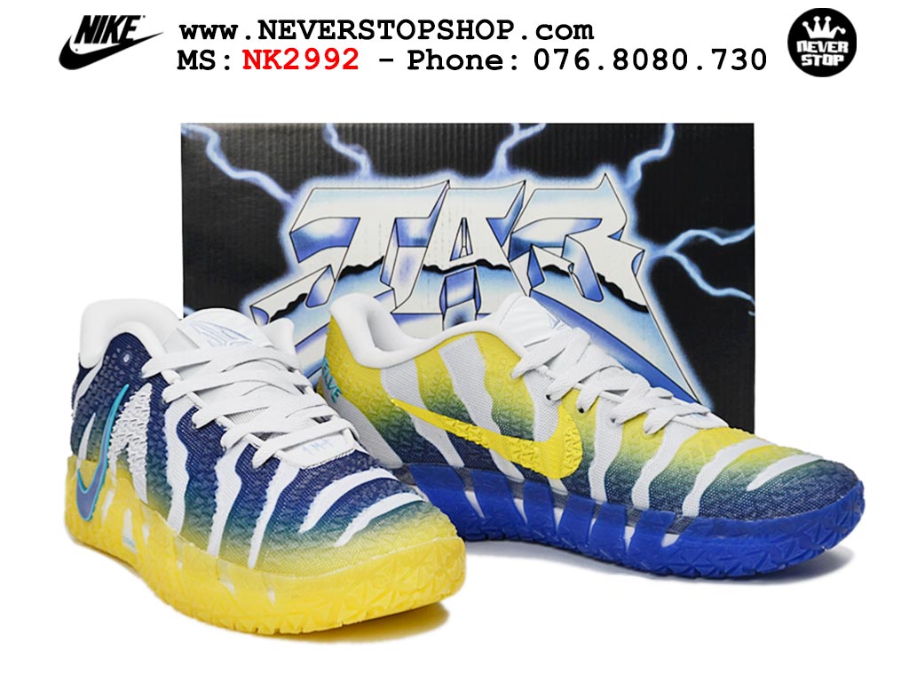 Giày thể thao nam nữ Nike Ja 3 Vàng Xanh Dương bản best quality siêu cấp replica 1:1 giá rẻ tại NeverStop Sneaker Shop Quận 3 HCM